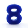 Candela numero 8 blu per compleanni, anniversari e altre occasioni
