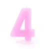 Candela numerica 4 rosa per compleanni, anniversari e altre occasioni