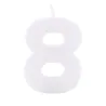 Number candle 8 white for birthdays, anniversaries and other occasions