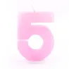 Zahlenkerze 5 Rosa für Geburtstage, Jubiläen und andere Anlässe
