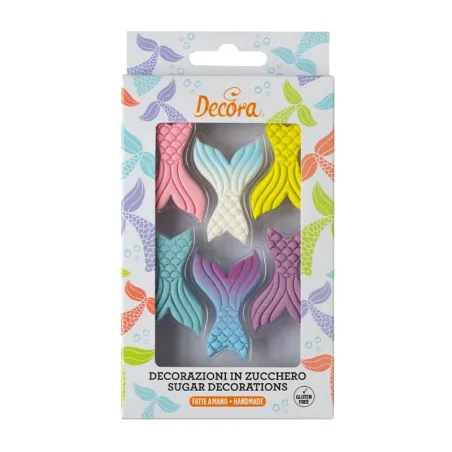 Sugar decor mermaid fins
