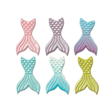 Sugar decor mermaid fins