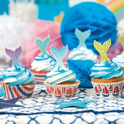 Sugar decor mermaid fins