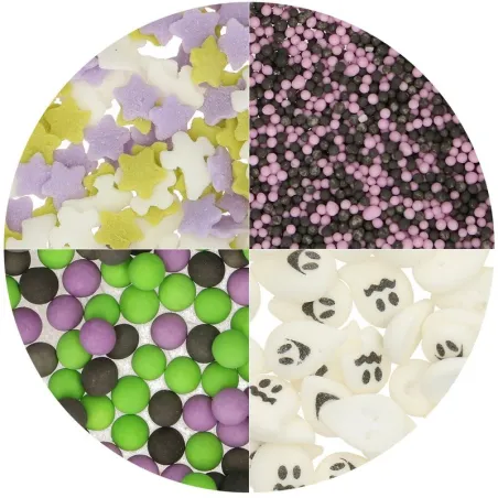 Sprinkle decor Spooky Halloween Mix 4 in 1 – 4 spooky sprinkle varieties for Halloween | miniSchoggi