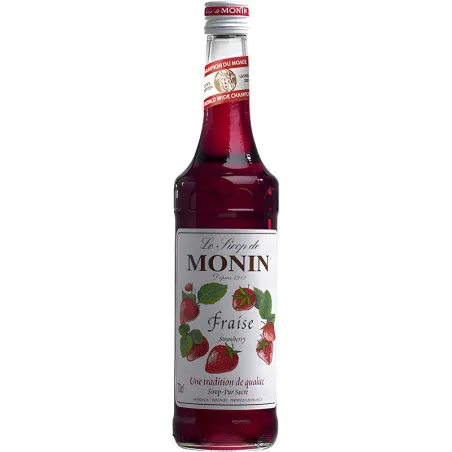 Monin Sirop Fraise, 250 ml pour boissons et farces à gâteau