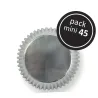 Mini Cupcake Förmchen Metallic Silber, 45 Stück