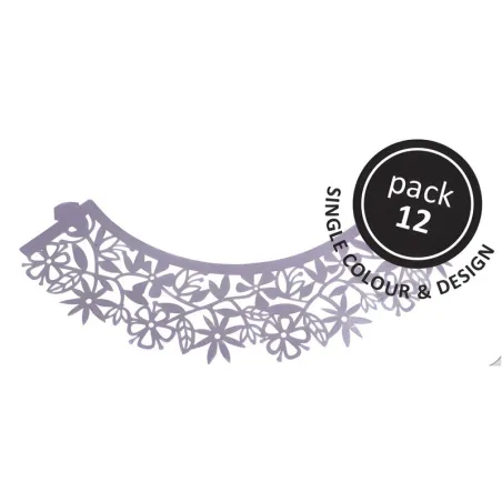 Cupcake wrapper flowers lilac, 12 pieces