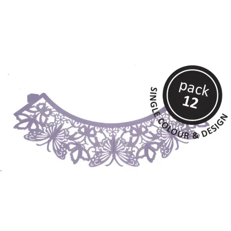 Cupcake Wrapper Farfalle Lilla, 12 pezzi
