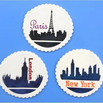 Stencils City Skyline, 3 pieces