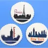 Stencils City Skyline, 3 pieces