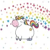 Unicorn Polly napkins, 20 pieces