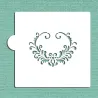 Stencil ovale a cuore per parole dolci sui dessert