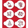 Wedding Stencils für süsse Weihnachtsmotive auf Ihren Desserts