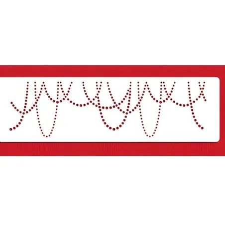 Draping Pearls Stencil for Elegant Cake Edges