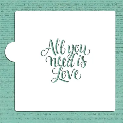 All you need is Love Stencil für süsse Worte auf Desserts