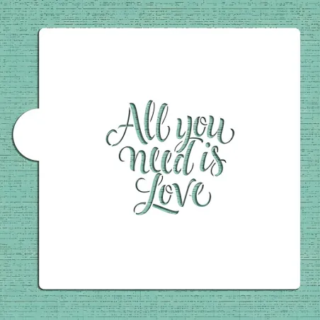 All You Need Is Love Stencil for Sweet Messages on Desserts