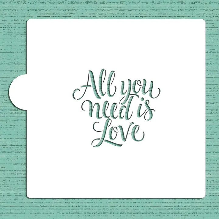 All You Need Is Love Stencil for Sweet Messages on Desserts
