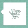 All You Need Is Love Stencil for Sweet Messages on Desserts