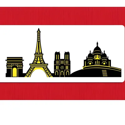 Paris City Skyline Stencil, 2 Stück für süsse Motive