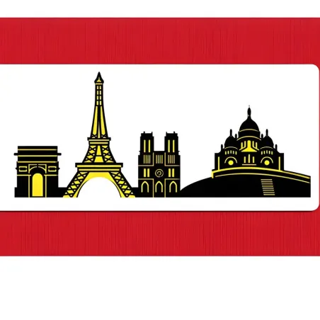 Paris City Skyline Stencil, Set of 2 for Sweet Motifs