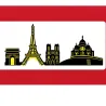 Paris City Skyline Stencil, Set of 2 for Sweet Motifs