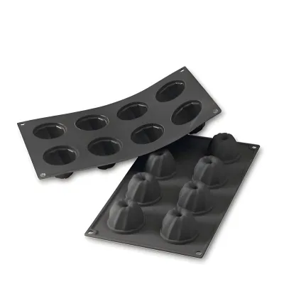 Silikonform Gugelhupf Klassisch Ø 5,5 cm 8 Stück für süsse Desserts