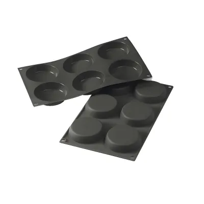 Silikonform Rund Konisch Ø 7 - 8 cm, 6 Stück