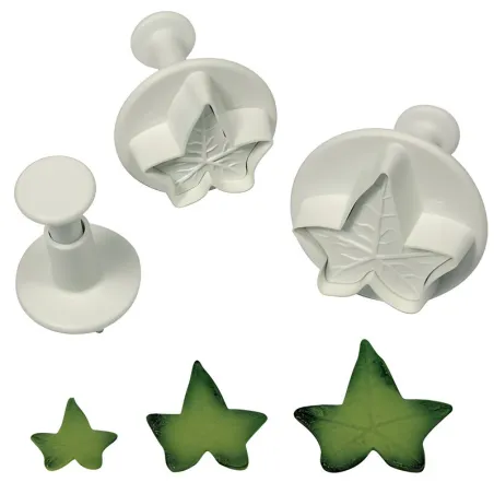 Ivy leaf cookie cutter set large, 3 pieces for great fondant decorations