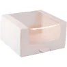 Tortenschachtel mit Fenster Weiss 16 x 16 x 9 cm