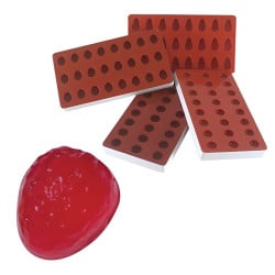 Mould for jelly strawberry, 24 pieces