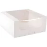 Cake box with window white 20 x 20 x 9 cm