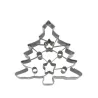 Emporte-pièce sapin avec étoiles et boules en métal