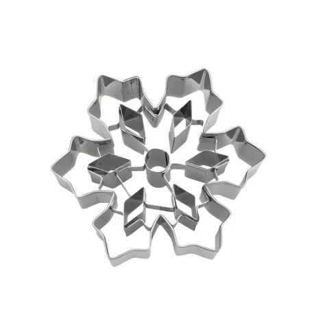 Emporte-pièce cristal de glace avec détails en acier inoxydable