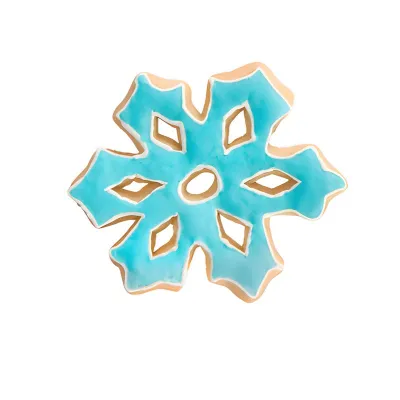 Ice crystal cookie cutter with stainless steel details
