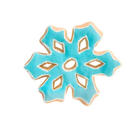 Ice crystal cookie cutter with stainless steel details