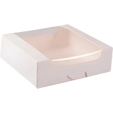 Cake box with window 16 x 16 x 5 cm