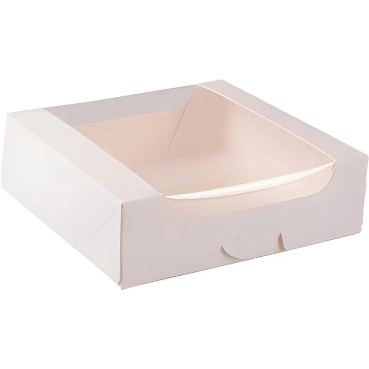 Cake box with window 16 x 16 x 5 cm
