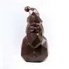 Cute chocolate mold Santa Claus with jute bag