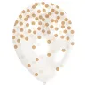 Palloncini con coriandoli dorati, 6 pezzi