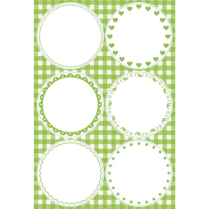 Sticker blank green, 24 pieces
