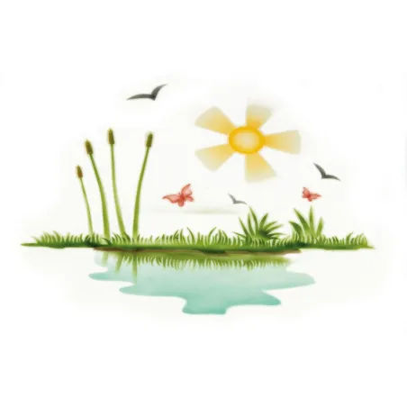 Airbrush stencil nature