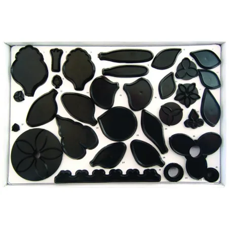 Flower cutter set, 75 pieces for various sugar flowers