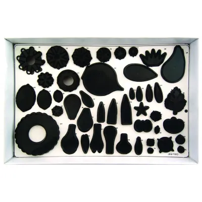 Flower cutter set, 75 pieces for various sugar flowers