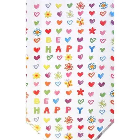 Sacchetti trasparenti Be Happy grandi, 10 pezzi