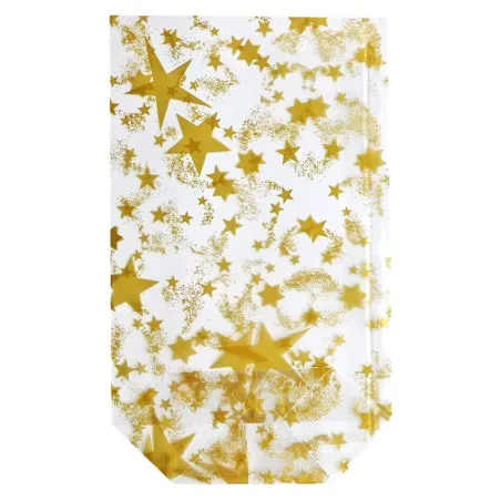 Sacchetti trasparenti piccoli con stelle, 10 pezzi