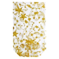 Clear bag big with stars, 10 pieces