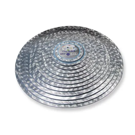 Plateau à gâteaux Rond Argent Ø 30.5 cm pour transporter en toute sécurité