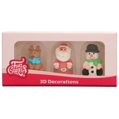 Sugar decoration 3D Christmas Figures – edible Christmas figures for cupcakes and cakes | miniSchoggi