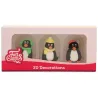 Decorazione di zucchero 3D pinguini – figure natalizie commestibili per cupcake e torte | miniSchoggi
