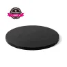 Cake plate round extra strong black Ø 25 cm for safe transportation